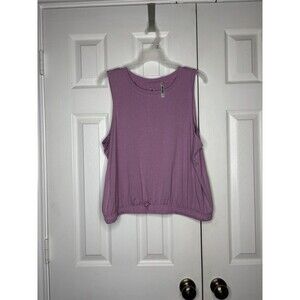 Ebb & Flow Large Purple Sleeveless Cinch Hem Top Casual Athleisure